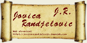 Jovica Ranđelović vizit kartica